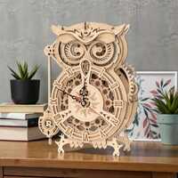 DIY Owl Clock 3D Wooden Puzzle | Creative Model Kit | Unique Gift for Kids & Adults