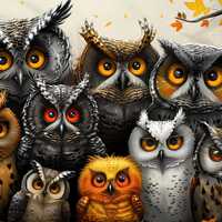Woodland Owls Jigsaw Puzzle | Colorful Art Detail, Adult Challenge (110-1014 Pieces)