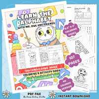 Learn The Alphabet: With Mr. Owl and Friends Coloring & Activity Book