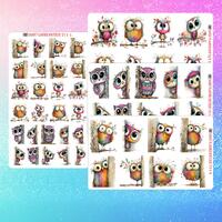 Quirky Owl Planner Sticker | Decorative Stickers 711-1 to 711-2