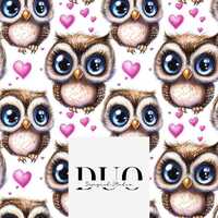 Love Owls Seamless Pattern, Owls Background Pattern, Fabric Pattern Digital Download Paper, Love Bir
