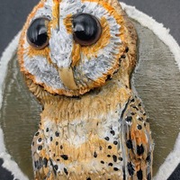 Handsculpted Barn Owl Sculpt- Barn Owl bust art- Owl lover gifts- Owl art