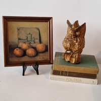 Rare Hand-Carved Wooden Owl Sculpture - Single Piece Solid Wood - Ideal Library Accent - Symbol of W