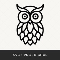 Owl SVG: Owl Outline Cut File for Cricut