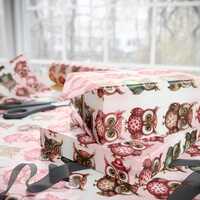 Pink Watercolor Owl Pattern Wrapping Papers | Cute Valentines Day Gift Wrap Roll