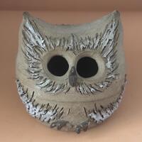Signed |Y| Owl Pottery Statue, attributed to Kayı Tribe Tamga, Turkish Hand Made