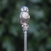Vintage Owl Bird Spoon Silver Plate Souvenir Animal Birds Gift Ornate