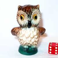 1975 GOEBEL HORNED OWL Miniature Figurine TMk 6 38307 - 07 3.5" H Tiny Cute Figure Made West Ge