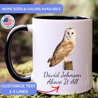 Personalized Barn Owl mug, custom Barn Owl mug, Barn Owl gift, Barn Owl gifts, APO072