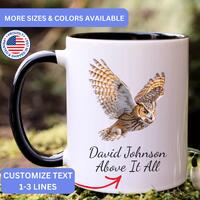 Personalized Great Horned Owl mug, custom Great Horned Owl mug, Great Horned Owl gift, Great Horned 