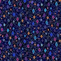 Quilting Treasures Opulent Owls Diamond Scroll Navy Cotton Fabric by the Yard or Select Length 29736