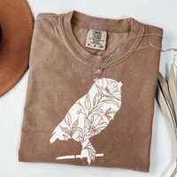 Comfort Colors Floral Owl Shirt, Cute Owl Shirt, Owl Shirt, Cute Animal Shirt, Animal Lover Shirt, F