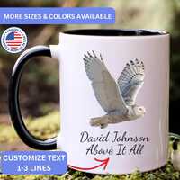 Personalized Snowy Owl mug, custom Snowy Owl mug, Snowy Owl gift, Snowy Owl gifts, APO072