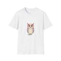 Pastel Owl Illustration T-Shirt | Cute Woodland Bird Graphic