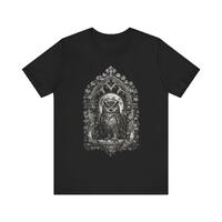 Gothic Owl Illustration Tee | Vintage Cathedral Arch Owl T-shirt