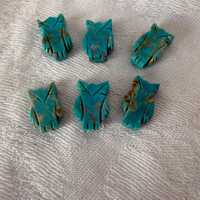 Turquoise Zuni Owl Beads 6