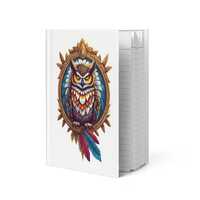 Hardcover journal matte - Native American Owl in Gold Frame Artwork - New for 2026