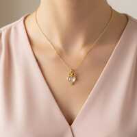 Gold Owl Necklace, Moonstone Pendant, Boho Animal Jewelry