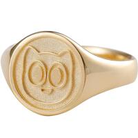 14K Gold Ancient Greek Athena Owl Ring, Wisdom Guardian Symbol, Cultural Heritage Luxury Jewelry