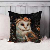 Owl William Morris Throw Pillow Soft Cushion Cover Animals Cottage Square Decorative Accent Pillowca