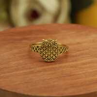 Elegant Gold Owl Design Ring &ndash; Handcrafted Vintage Style Jewelry