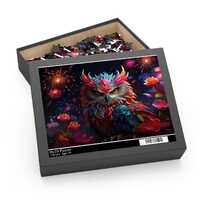 Vibrant Colorful Owl Puzzle (120, 252, 500-Piece)