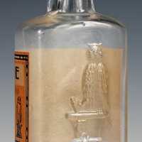Antique OWL DRUG Co Bottle w/ pic owl bird on mortar and pestle San Francisco Cal bottle - 100 + yea