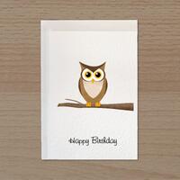 Owl Birthday card, Funny greetings card, Owl gift, Cute owl card, Card for women, Card for men, Wate