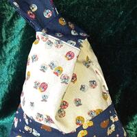 Owls Cats and Turtles Japanese Knot Bag Small