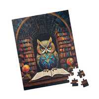 Owl in Library Jigsaw Puzzle | Bookish Decor