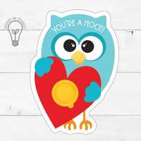 OWL Valentine DYI Card Printable | Kids Party - Classroom Play Doh Treat Holder (PDF Download)