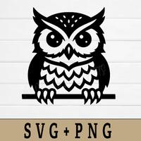 Owl SVG: Nursery Woodland Silhouette (Digital Download