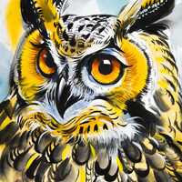 Owl Painting | Original Watercolor | Framed | Fun Gift For All Occasions