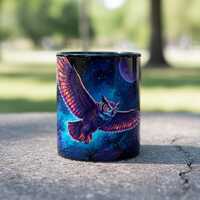 Dazzling Owl Coffee Mug, Owl Mug, Owl Cup, 15oz Coffee Mug, Gift for Mom, Gift for Her, Animal Mug, 