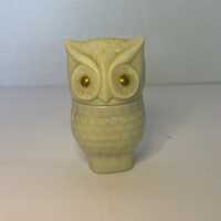 Vintage Avon Owl Jar | Ivory Cream Ceramic Owl Container | Mid Century Cottagecore Decor