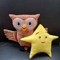 Owl and star super simple look a likes plush soft toys. Appliquéd felt features.