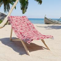 Pink Paisley Owl Pattern Beach Towel | Whimsical Floral Beach Towel