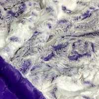Snowy Owl Minky Blanket: Purple Luxe Cuddle, Personalized Baby Gift
