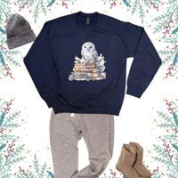 Crew neck sweater- Magic- winter- fleece- Owl