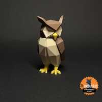 3D Puzzle Eule | Owl | Uhu | Magnetpuzzle | low Poly