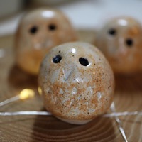 Tiny handmade ceramic owl