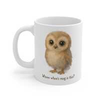 Baby Owl Mug | Whimsical Illustration, Coffee Cup