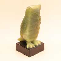 Chartreuse Lucite Owl Figurine | Vintage Mid-Century Modern Desk Decor