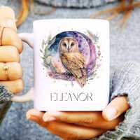 Custom Owl Mug: Owl Lover, Personalised, Animal Gift, Birthday, Wife, Nan, Birds, Gran, Grandma, Dau