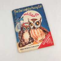 Vintage Children's Book, The Owl and the Pussy-Cat, Rand McNally, 1962