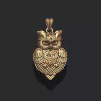 Owl Ornaments Pendant Anniversary Gift Fantasy Jewelry Mystical Owl Pendant Celtic Symbol Pendant Go