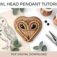 Wire Wrap Owl Head Pendant Tutorial: DIY Jewelry Making Course (Digital Download)