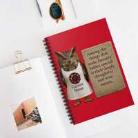 Garnet Owl January Birthday Notebook Spiral Ruled Journal