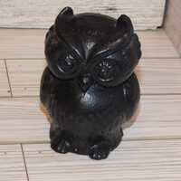 OWL CAST IRON Woodsy, Black Owl, Forest, Memories, Gift, Prop, Daysgonebytreasures *y