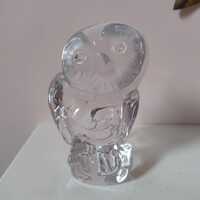 Daum Nancy crystal glass owl French design quality manufacture vintage mantel art